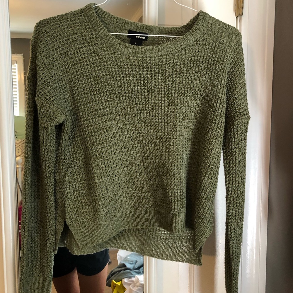 Forest Green Crop Top Sweater